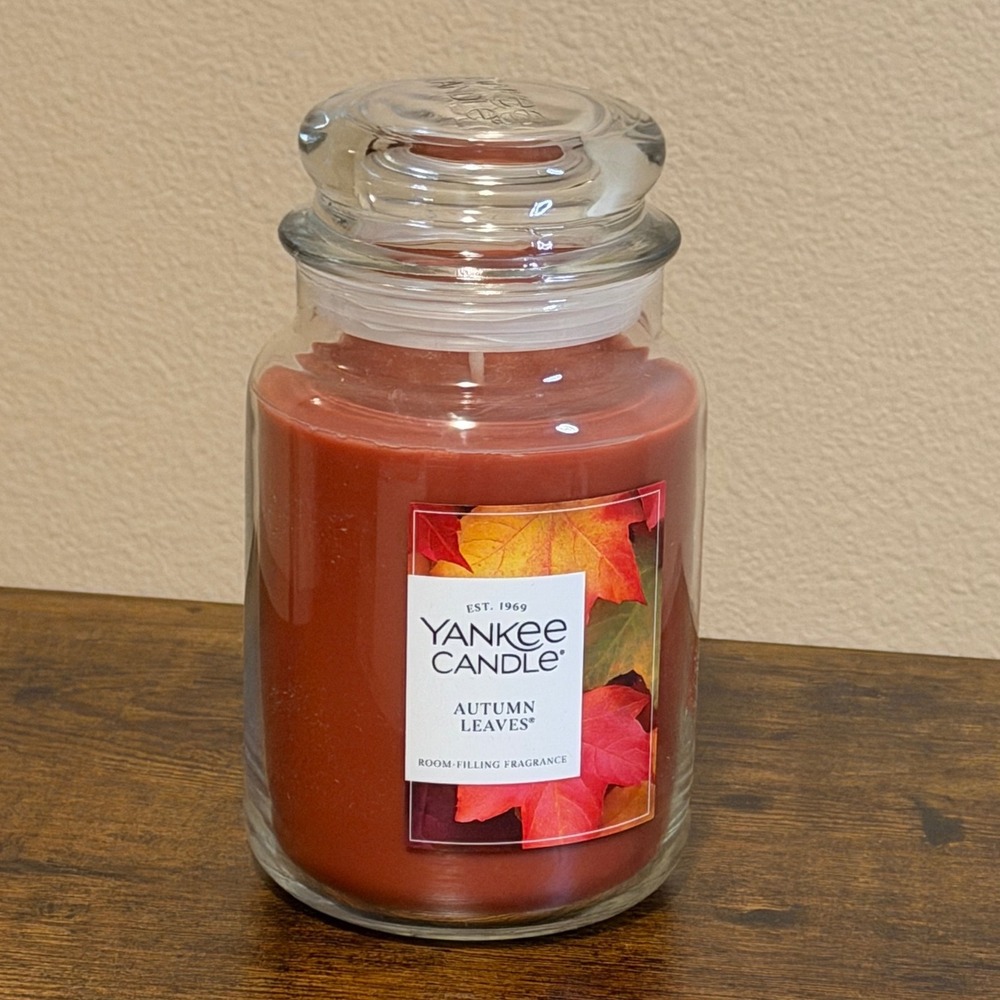 Yankee Candle Autumn Leaves Large Jar Scented Candle 22oz Pink Paraffin Wax